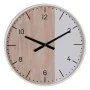 Horloge Murale Blanc Naturel Bois 60 x 60 x 5,5 cm de BigBuy Home, Pendules murales - Réf : S8805243, Prix : 62,59 €, Remise : %