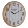 Orologio da Parete Bianco Naturale Legno Cristallo 32 x 32 x 4,5 cm di BigBuy Home, Orologi da parete - Rif: S8805244, Prezzo...