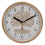 Reloj de Pared Árbol Blanco Natural Madera Cristal 22 x 22 x 4,5 cm de BigBuy Home, Relojes de pared - Ref: S8805245, Precio:...