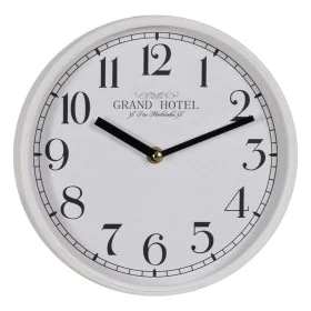 Wall Clock White Wood Crystal 22 x 22 x 4,5 cm by BigBuy Home, Wall Clocks - Ref: S8805246, Price: 20,04 €, Discount: %