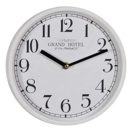 Reloj de Pared Blanco Madera Cristal 22 x 22 x 4,5 cm de BigBuy Home, Relojes de pared - Ref: S8805246, Precio: 20,04 €, Desc...