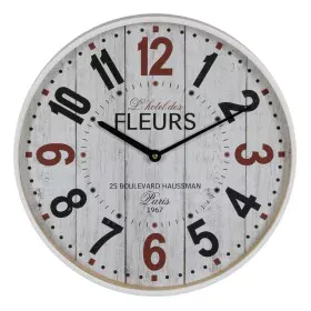 Wall Clock White Wood Crystal 40 x 40 x 4,5 cm by BigBuy Home, Wall Clocks - Ref: S8805259, Price: 38,51 €, Discount: %