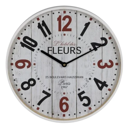 Orologio da Parete Bianco Legno Cristallo 40 x 40 x 4,5 cm di BigBuy Home, Orologi da parete - Rif: S8805259, Prezzo: 38,51 €...