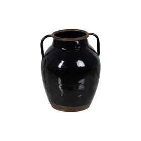 Jarrón Negro Hierro 18,5 x 18,5 x 22 cm de BigBuy Home, Jarrones - Ref: S8805276, Precio: 28,25 €, Descuento: %