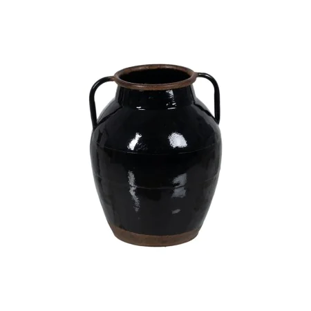 Jarrón Negro Hierro 18,5 x 18,5 x 22 cm de BigBuy Home, Jarrones - Ref: S8805276, Precio: 28,25 €, Descuento: %