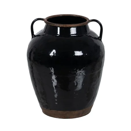 Jarrón Negro Hierro 23 x 23 x 28,5 cm de BigBuy Home, Jarrones - Ref: S8805277, Precio: 40,05 €, Descuento: %