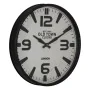 Horloge Murale Blanc Noir Fer 46 x 46 x 6 cm de BigBuy Home, Pendules murales - Réf : S8805284, Prix : 35,14 €, Remise : %