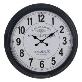 Horloge Murale Blanc Noir Fer 70 x 70 x 6,5 cm de BigBuy Home, Pendules murales - Réf : S8805285, Prix : 73,10 €, Remise : %