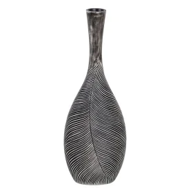 Vase White Black Polyresin 24 x 12,5 x 68 cm by BigBuy Home, Vases - Ref: S8805286, Price: 52,32 €, Discount: %