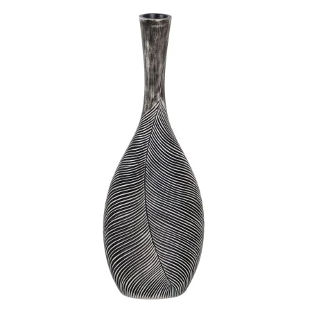 Vase White Black Polyresin 24 x 12,5 x 68 cm by BigBuy Home, Vases - Ref: S8805286, Price: 52,73 €, Discount: %