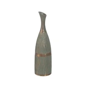 Vase Green Golden Polyresin 13,5 x 13,5 x 49 cm by BigBuy Home, Vases - Ref: S8805295, Price: 24,48 €, Discount: %