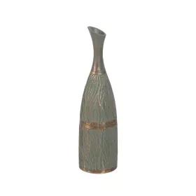 Vaso Verde Dourado Poliresina 13,5 x 13,5 x 49 cm de BigBuy Home, Jarrões - Ref: S8805295, Preço: 24,48 €, Desconto: %