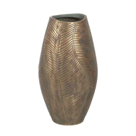 Vase Vert Doré Polyrésine 22 x 22 x 40 cm de BigBuy Home, Vases - Réf : S8805298, Prix : 41,07 €, Remise : %