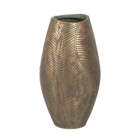 Vase Green Golden Polyresin 22 x 22 x 40 cm by BigBuy Home, Vases - Ref: S8805298, Price: 41,07 €, Discount: %