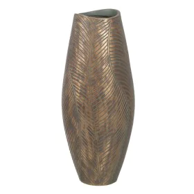 Vase Vert Doré Polyrésine 22 x 22 x 54 cm de BigBuy Home, Vases - Réf : S8805299, Prix : 54,09 €, Remise : %