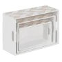 Set of decorative boxes White Natural Paolownia wood 44 x 31 x 18 cm (3 Pieces) by BigBuy Home, Boxes - Ref: S8805302, Price:...