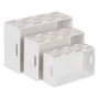 Set of decorative boxes White Natural Paolownia wood 44 x 31 x 18 cm (3 Pieces) by BigBuy Home, Boxes - Ref: S8805302, Price:...