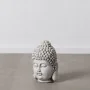 Sculpture Grey Clay Fibre 26,5 x 26,5 x 41 cm Buddha by BigBuy Home, Sculptures - Ref: S8805305, Price: 45,22 €, Discount: %