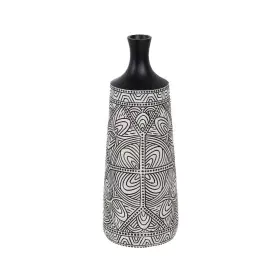 Vase White Black Polyresin 17,5 x 17,5 x 48 cm by BigBuy Home, Vases - Ref: S8805318, Price: 36,69 €, Discount: %