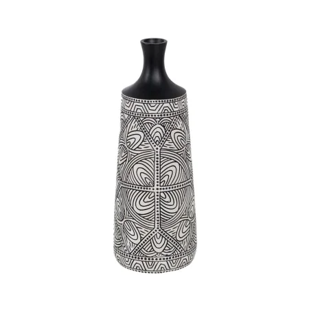 Vase Blanc Noir Polyrésine 17,5 x 17,5 x 48 cm de BigBuy Home, Vases - Réf : S8805318, Prix : 36,69 €, Remise : %