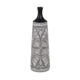 Vase White Black Polyresin 19 x 19 x 64 cm by BigBuy Home, Vases - Ref: S8805319, Price: 45,29 €, Discount: %