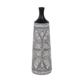 Vase Blanc Noir Polyrésine 19 x 19 x 64 cm de BigBuy Home, Vases - Réf : S8805319, Prix : 45,65 €, Remise : %