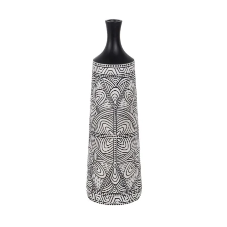 Vase Blanc Noir Polyrésine 19 x 19 x 64 cm de BigBuy Home, Vases - Réf : S8805319, Prix : 45,29 €, Remise : %