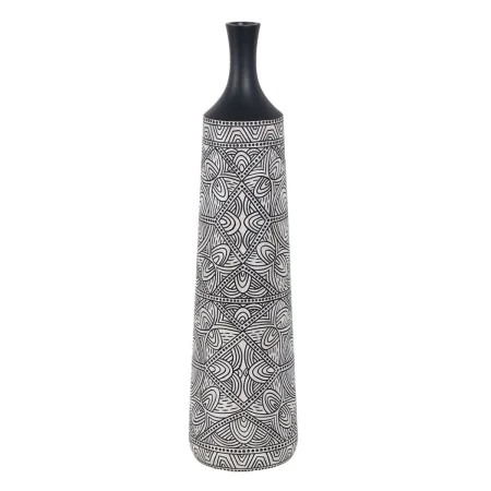 Vase White Black Polyresin 20 x 20 x 80 cm by BigBuy Home, Vases - Ref: S8805320, Price: 58,46 €, Discount: %