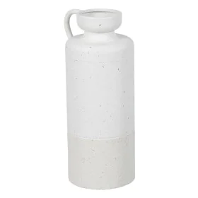 Vaso Branco Ferro 16 x 16 x 40 cm de BigBuy Home, Jarrões - Ref: S8805340, Preço: 25,03 €, Desconto: %