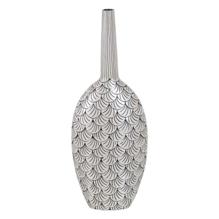 Vase White Black Polyresin 29 x 15 x 76 cm by BigBuy Home, Vases - Ref: S8805345, Price: 79,94 €, Discount: %