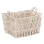 Set of Baskets White Rope 45 x 35 x 36 cm (3 Pieces) by BigBuy Home, Storage baskets - Ref: S8805361, Price: 45,22 €, Discoun...