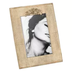 Cadre photo Beige Polyrésine 19,7 x 2,5 x 24,7 cm de BigBuy Home, Cadres muraux et de table - Réf : S8805371, Prix : 14,59 €,...