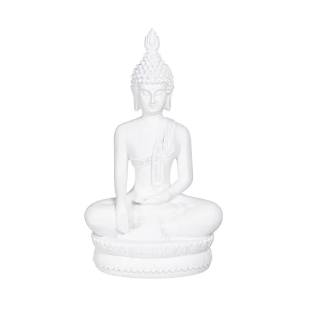 Decorative Figure White Buddha 19,2 x 12 x 32,5 cm by BigBuy Home, Ornaments - Ref: S8805383, Price: 30,02 €, Discount: %