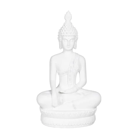 Decorative Figure White Buddha 24 x 14,2 x 41 cm by BigBuy Home, Ornaments - Ref: S8805384, Price: 37,68 €, Discount: %