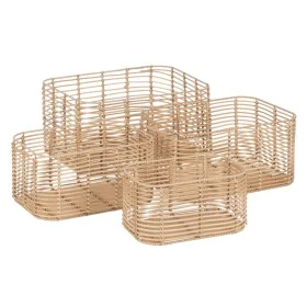 Lot de paniers Naturel Résine 46 x 35 x 23 cm (4 Unités) de BigBuy Home, Paniers de rangement - Réf : S8805408, Prix : 66,60 ...