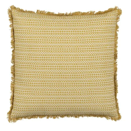 Coussin Coton Beige Moutarde 50 x 50 cm de BigBuy Home, Coussins - Réf : S8805422, Prix : 19,28 €, Remise : %