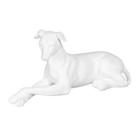 Figura Decorativa Branco Cão 18 x 12,5 x 37 cm de BigBuy Home, Adornos - Ref: S8805425, Preço: 33,81 €, Desconto: %