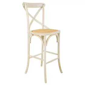 Stool Alexandra House Living White Rattan 53 x 116 x 45 cm by Alexandra House Living, Sofas and chairs - Ref: D1631252, Price...