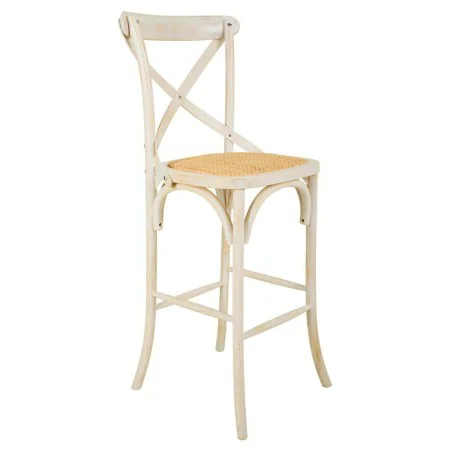 Stool Alexandra House Living White Rattan 53 x 116 x 45 cm by Alexandra House Living, Sofas and chairs - Ref: D1631252, Price...