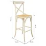 Stool Alexandra House Living White Rattan 53 x 116 x 45 cm by Alexandra House Living, Sofas and chairs - Ref: D1631252, Price...