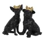 Figurine Décorative Noir Doré Chien 15,5 x 18,4 x 25,5 cm de BigBuy Home, Objets de décoration - Réf : S8805463, Prix : 29,46...