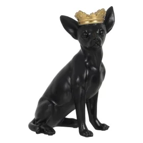 Figurine Décorative Noir Doré Chien 17 x 11,7 x 25,5 cm de BigBuy Home, Objets de décoration - Réf : S8805464, Prix : 28,25 €...