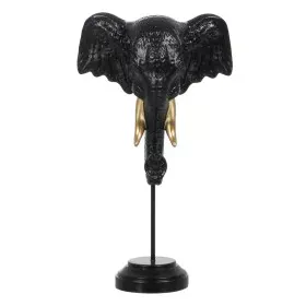 Figura Decorativa Preto Dourado Elefante 20,5 x 14,3 x 35,5 cm de BigBuy Home, Adornos - Ref: S8805465, Preço: 35,14 €, Desco...