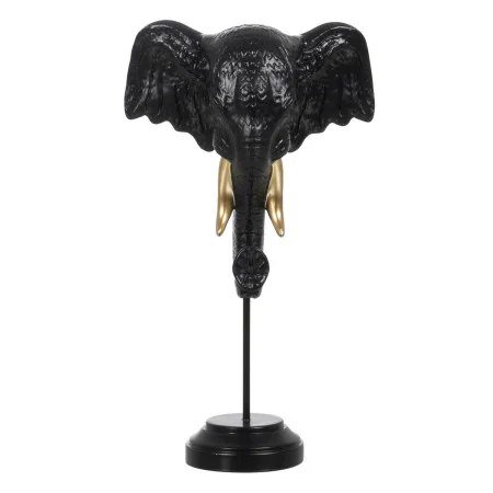 Figura Decorativa Negro Dorado Elefante 20,5 x 14,3 x 35,5 cm de BigBuy Home, Adornos - Ref: S8805465, Precio: 33,73 €, Descu...