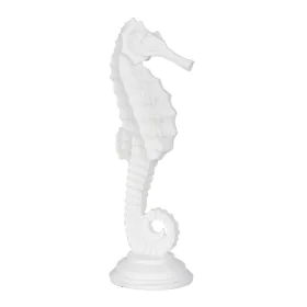 Figura Decorativa Blanco Caballito de Mar 11 x 9 x 31 cm de BigBuy Home, Adornos - Ref: S8805487, Precio: 19,83 €, Descuento: %