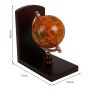 Sujetalibros Alexandra House Living Marrón Metal ABS Madera MDF Globo Terraqueo 9 x 16 x 15 cm de Alexandra House Living, Suj...