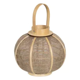 Lantern Candleholder Lantern Beige Jute 26 x 26 x 23,5 cm by BigBuy Home, Candelabras and candle holders - Ref: S8805520, Pri...