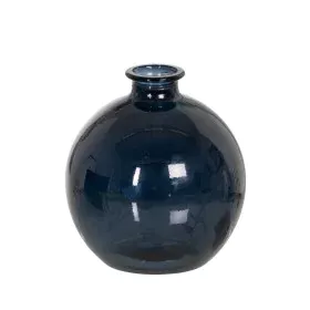 Vase Blue recycled glass 16 x 16 x 18 cm by BigBuy Home, Vases - Ref: S8805575, Price: 12,28 €, Discount: %