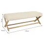 Bench Alexandra House Living Cream Rubber Wood 46 x 45 x 130 cm by Alexandra House Living, Chairs - Ref: D1631261, Price: 163...