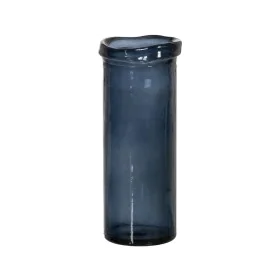 Vase Bleu verre recyclé 12 x 12 x 28 cm de BigBuy Home, Vases - Réf : S8805588, Prix : 22,20 €, Remise : %